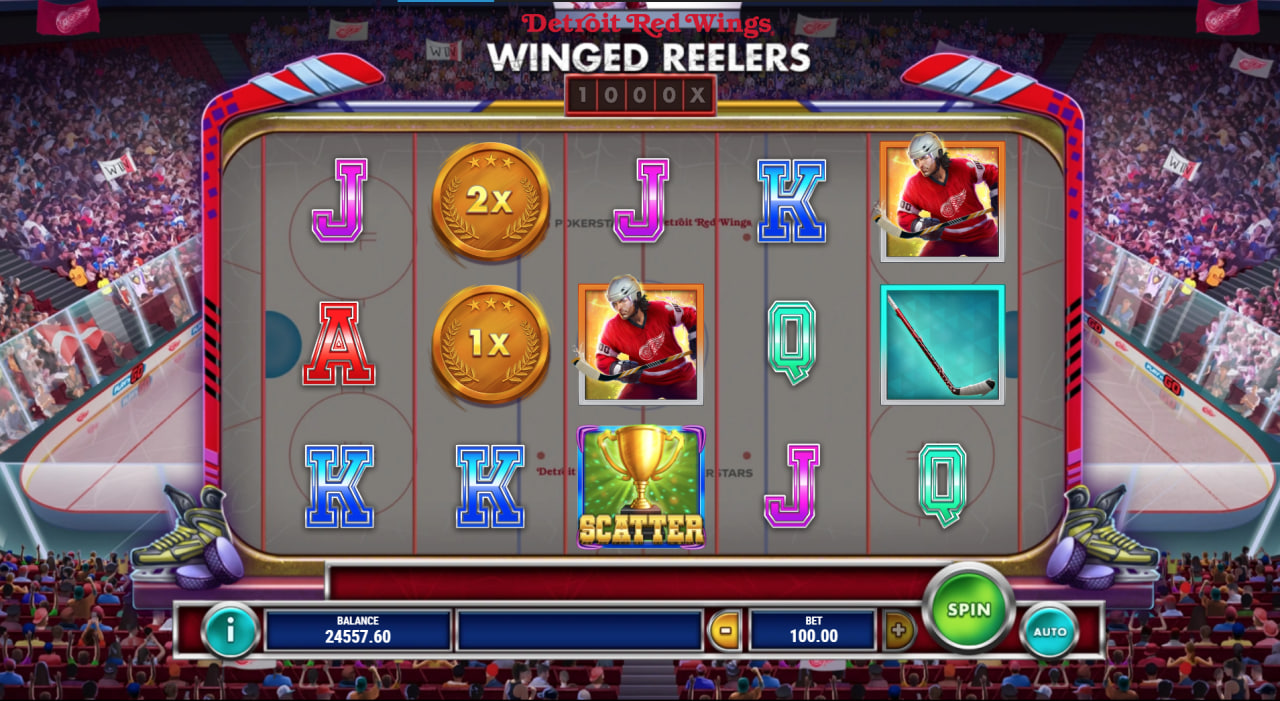 Detroit Red Wings Winged Reelers by Play'n GO screen 4