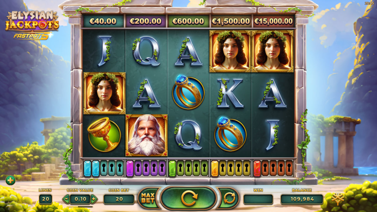 Elysian Jackpots by Yggdrasil Gaming screen 1