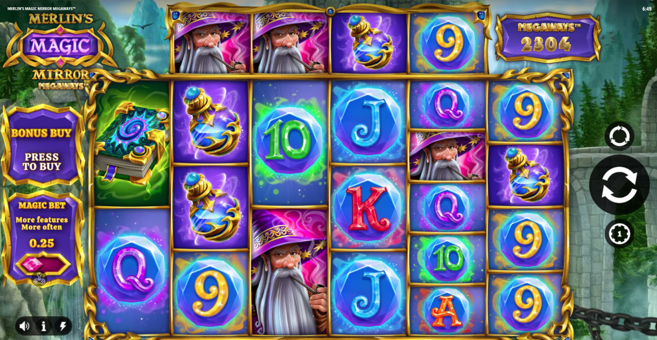 Merlin's Magic Mirror Megaways by iSoftBet screen 2