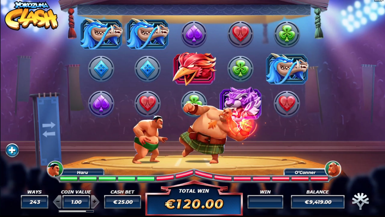 Yokozuna clash by Yggdrasil Gaming screen 3